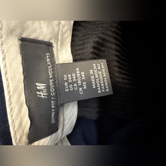 H&M Navy Blue Skinny Fit Suit - Picture 8 of 8